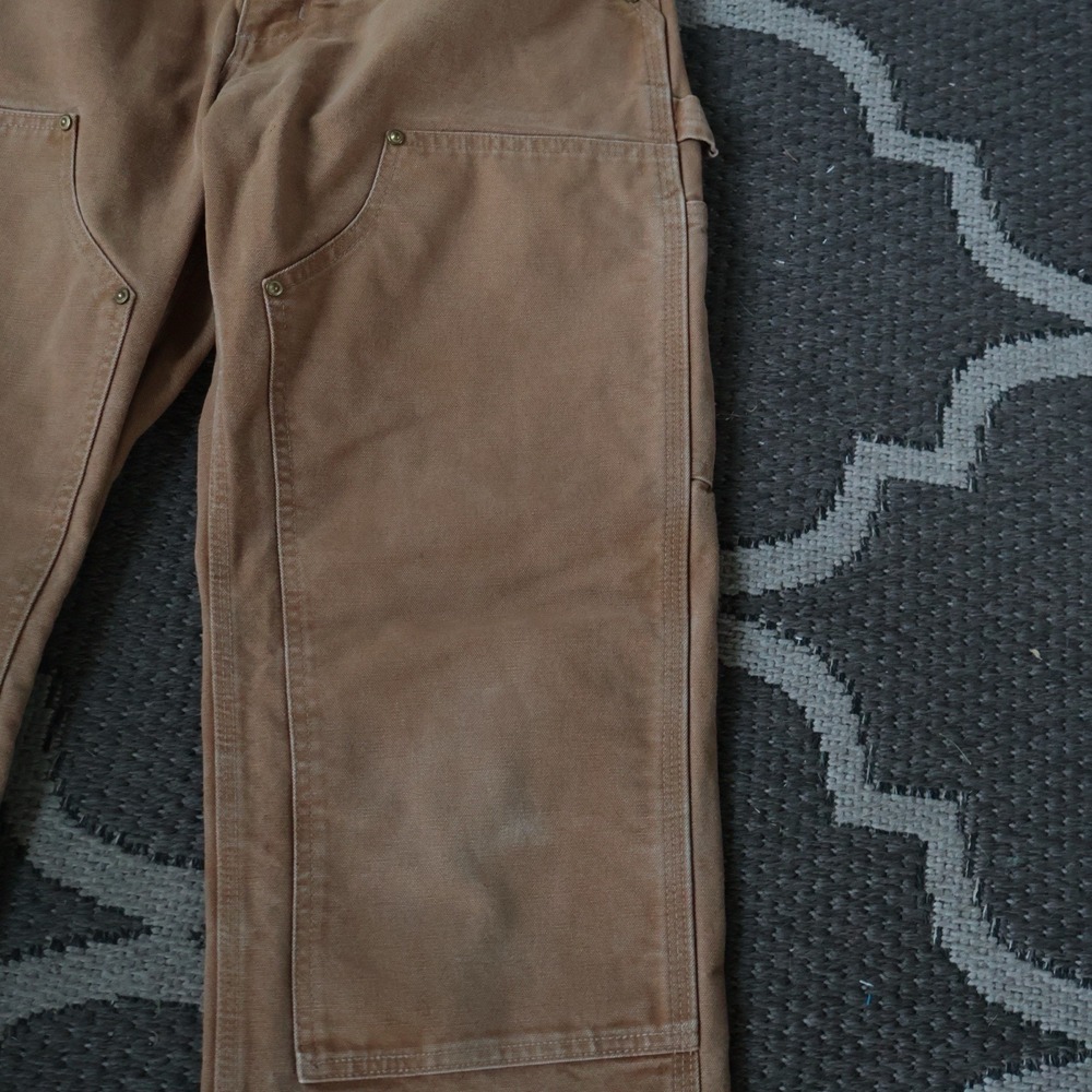 Carhartt Double Knee Pants B01 BRN Loose Original Fit Made in USA 30X30 Rare - Picture 11 of 12